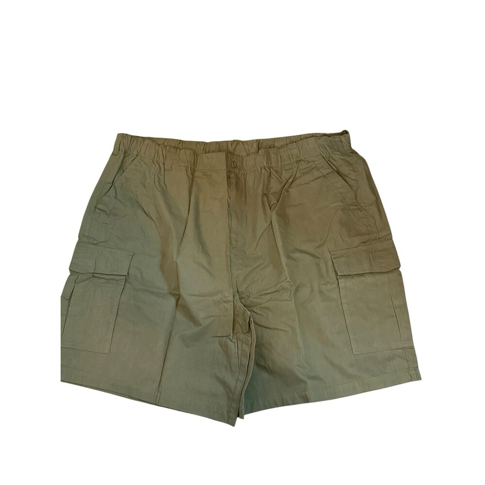 NWT King Size Men's Big & Tall 12" Side Elastic Cargo Shorts Olive Green